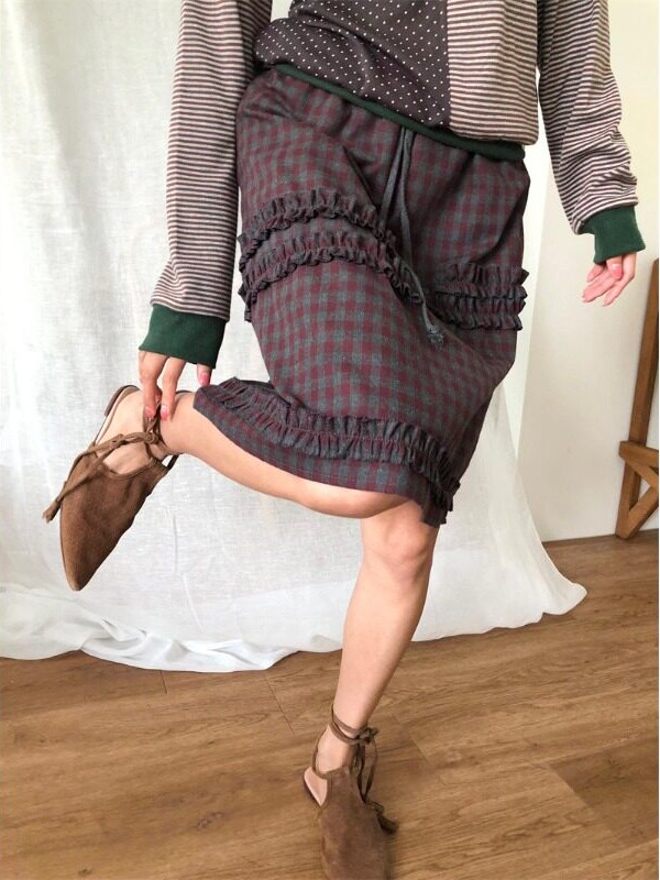Retro spódnica w kratę z koron – Korean Girls Lifestyle recenzja i cena